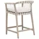 Pacific White Performance Fabric Outdoor Counter Height Stool