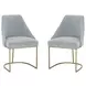 Parissa Coastal Velvet And Brushed Gold Dining Chair Set of 2