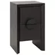 Parker Black Painted Grasscloth Soft Close 2 Drawer Side Table