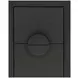 Parker Black Painted Grasscloth Soft Close 2 Drawer Side Table