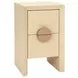Parker Natural Grasscloth Soft Close 2 Drawer Side Table