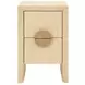 Parker Natural Grasscloth Soft Close 2 Drawer Side Table