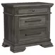 Hyde Charcoal 3 Drawer Nightstand