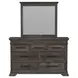 Hyde Charcoal 9 Drawer Dresser and Rectangular Mirror