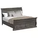 Hyde Charcoal King Sleigh Storage Bed