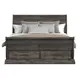 Hyde Charcoal King Sleigh Storage Bed