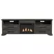 Hyde Charcoal 82'' TV Stand with Fireplace Insert