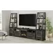 Hyde Charcoal 82'' TV Stand with Fireplace Insert