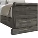 Hyde Charcoal Queen Sleigh Storage Bed