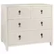 Pascal Matte Antique White Lacquer 4 Drawer Soft Close Accent Chest