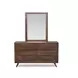 Pasco Brown 6 Drawer Dresser and Rectangular Mirror