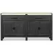 Plum Creek Ravenwood Black and White 4 Door Marble Top Sideboard