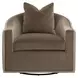 Stitch and Hand Dining Bedroom Caramel Upholstered Swivel Paxton Club Chair with Pillow
