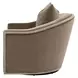 Stitch and Hand Dining Bedroom Caramel Upholstered Swivel Paxton Club Chair with Pillow