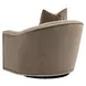 Stitch and Hand Dining Bedroom Caramel Upholstered Swivel Paxton Club Chair with Pillow