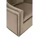 Stitch and Hand Dining Bedroom Caramel Upholstered Swivel Paxton Club Chair with Pillow