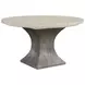 Cotiere Cream Linen and Sanded Bronze Round Dining Room Set