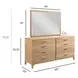 Ashford Pure Ash 8 Drawer Dresser with Rectangular Mirror
