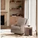 Eleana Medium Brown and Beige Round 22" Marble Top End Table