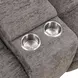 Branton Cabot Stone 86" Manual Reclining Loveseat with Console and USB Charging