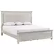 Silver Sands Gray California King Upholstered Panel Bed