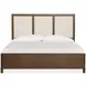 Ridgefield Russet and Cream King Upholstered Panel Bed