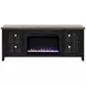Providence Black and Bourbon 66" TV Stand with Fireplace