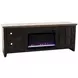 Providence Black and Bourbon 66" TV Stand with Fireplace