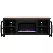 Providence Black and Bourbon 66" TV Stand with Fireplace