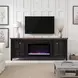 Providence Black and Bourbon 66" TV Stand with Fireplace