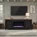 Providence Black and Bourbon 66" TV Stand with Fireplace