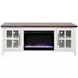 Providence White and Bourbon 66" TV Stand with Fireplace