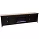 Providence Black and Bourbon 96" TV Stand with Fireplace