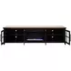 Providence Black and Bourbon 96" TV Stand with Fireplace