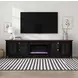 Providence Black and Bourbon 96" TV Stand with Fireplace