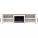 Providence White and Bourbon 96" TV Stand with Fireplace