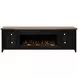 Providence Black and Bourbon 83" TV Stand with Fireplace
