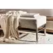 Aventura Frosted Nickel Upholstered Bench