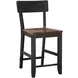 Bermuda Black 24" Short Back Counter Height Stool Set of 2