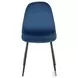 Pebble Blue Velvet And Black Steel Chair Set of 2