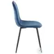 Pebble Blue Velvet And Black Steel Chair Set of 2