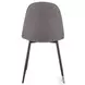 Pebble Charcoal Fabric And Black Steel Chair Set of 2