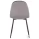 Pebble Grey Velvet And Black Steel Chair Set of 2