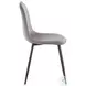 Pebble Grey Velvet And Black Steel Chair Set of 2
