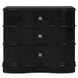 Melange Dark Midnight Blue 3 Drawer Merlot Accent Chest