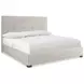 Mason Beige and Lume King Upholstered Panel Bed