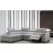 Perla Light Gray Premium Leather Power Reclining LAF Sectional