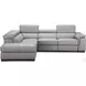 Perla Light Gray Premium Leather Power Reclining LAF Sectional