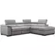 Perla Light Gray Premium Leather Power Reclining RAF Sectional