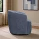 Harmony Thatch Blue Upholstered Swivel Glider Accent Chair
